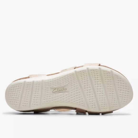 Clarks Women's Calenen Clara Strappy Wedge Sandals Bronze Metallic Size 8M - Picture 6 of 8